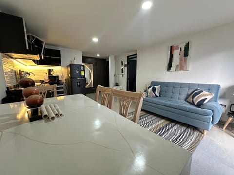Kitchen or kitchenette, Living room, Dining area