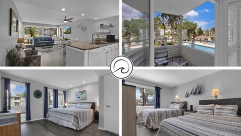 Bed, Balcony/Terrace, Kitchen or kitchenette, Living room, Photo of the whole room, Dining area, Bedroom, Pool view, Swimming pool, kitchen