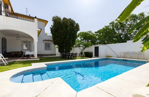 Property building, Living room, Swimming pool