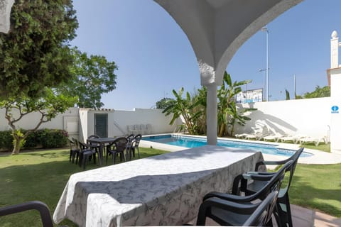 Property building, Living room, Swimming pool