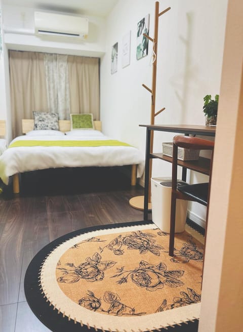 Bed, Photo of the whole room, Bedroom, air conditioner