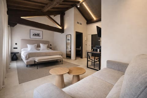 Bed, TV and multimedia, Living room, Photo of the whole room, Seating area, Bedroom