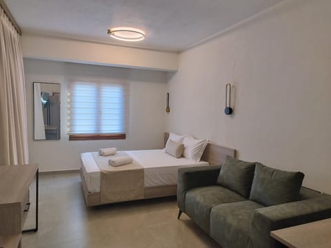 Bed, Living room, Photo of the whole room, Seating area, Bedroom