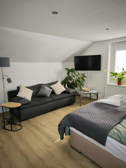 Bed, TV and multimedia, Living room, Seating area