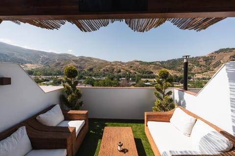 Patio, Spring, Day, Natural landscape, View (from property/room), Balcony/Terrace, Living room, Seating area, Mountain view