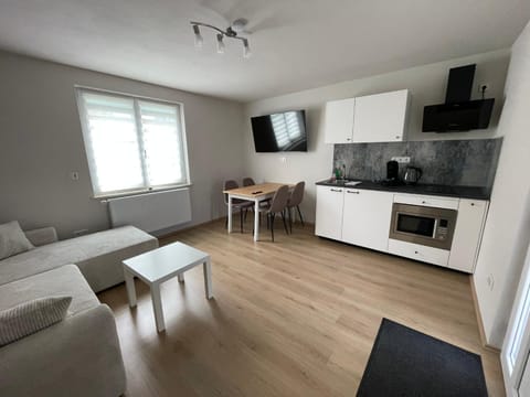 TV and multimedia, Kitchen or kitchenette, Living room, Seating area, Dining area