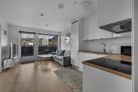 Kitchen or kitchenette, Living room, Seating area