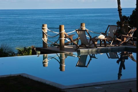 People, Natural landscape, View (from property/room), Balcony/Terrace, Pool view, Sea view, Swimming pool, group of guests, sunbed