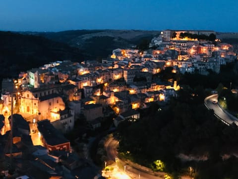 Nearby landmark, Night, Natural landscape, Bird's eye view, City view, Mountain view