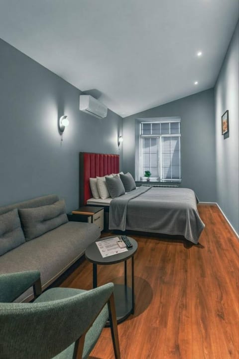 Bed, Living room, Photo of the whole room, Seating area, Bedroom