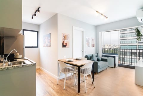 Kitchen or kitchenette, Living room, Dining area