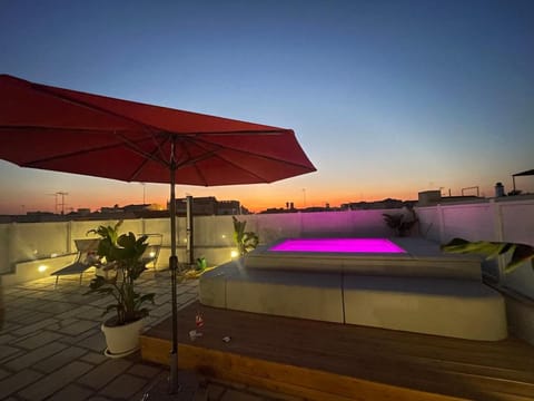 Hot Tub, View (from property/room), Balcony/Terrace, Sunrise, sunbed