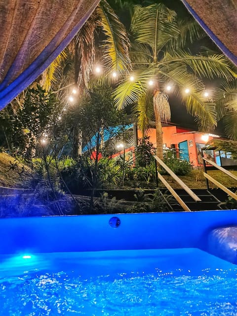 Night, Garden, Hot Tub, Solarium, Garden view