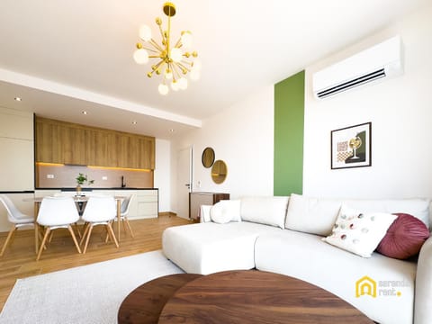 Living room, Seating area, Dining area, air conditioner