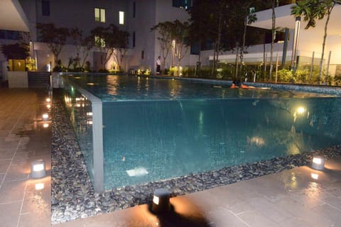 Night, Swimming pool, Swimming pool
