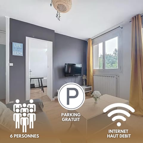 Le Cosy Genin - 3 Chambres Bureaux Parking Apartment in Lyon