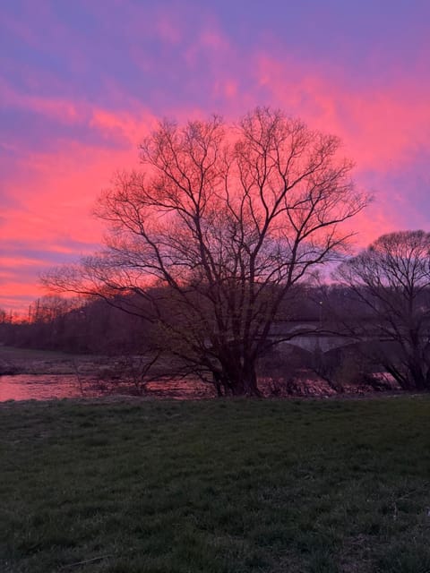 Nearby landmark, Natural landscape, River view, Sunset