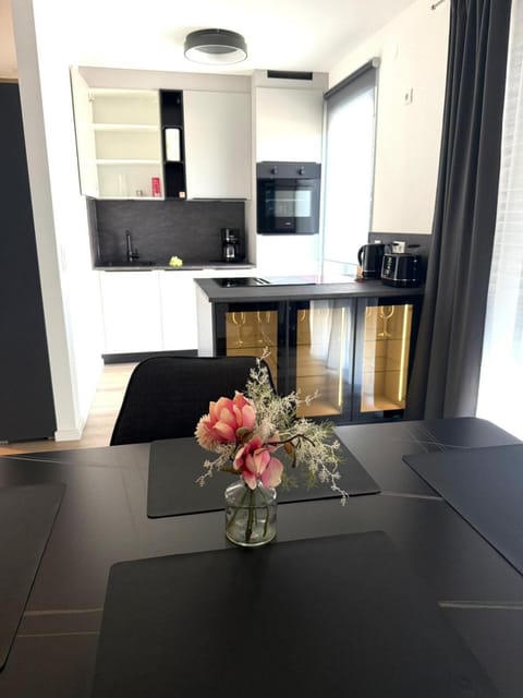 Kitchen or kitchenette, Dining area, oven, stove, toaster
