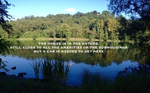 Natural landscape, Text overlay, River view