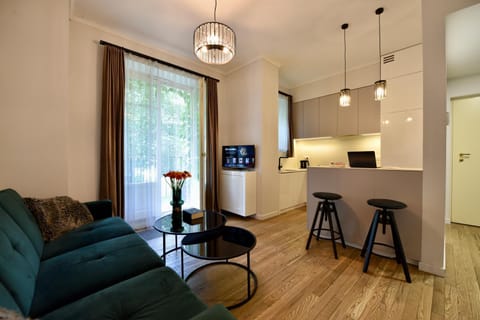 TV and multimedia, Kitchen or kitchenette, Living room, Seating area