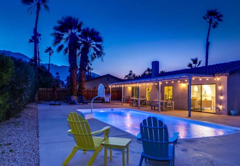 Property building, Night, Pool view, Swimming pool, Swimming pool