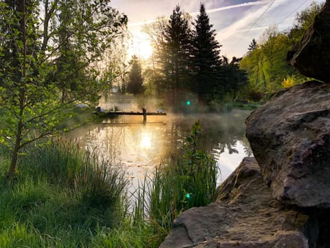 Natural landscape, Lake view, Sunrise