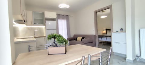 Kitchen or kitchenette, Living room, Dining area