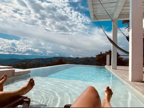 Natural landscape, View (from property/room), Mountain view, Swimming pool, sunbed