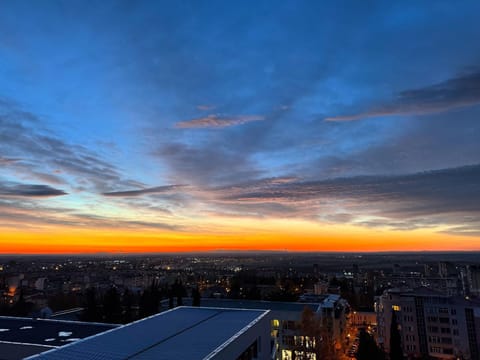 Bird's eye view, City view, Sunrise, Sunset