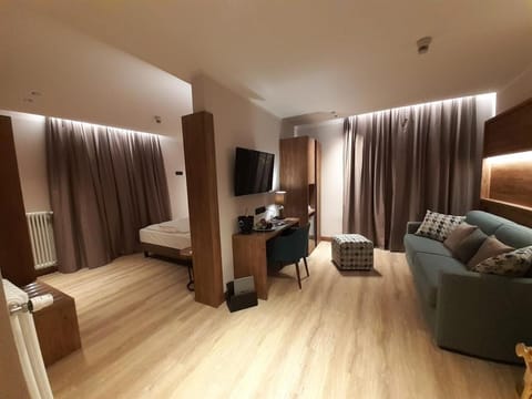 Bed, Living room, Photo of the whole room