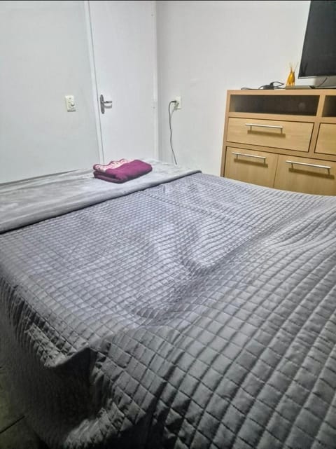 Bed, wardrobe