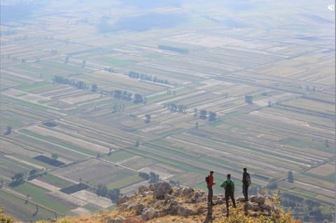 Natural landscape, Mountain view, group of guests