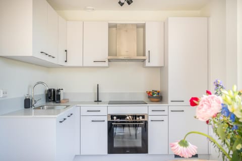 Coffee/tea facilities, Kitchen or kitchenette, dishwasher, stove