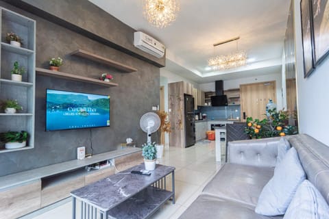 Communal lounge/ TV room, TV and multimedia, Kitchen or kitchenette, Living room, Seating area, Evening entertainment, air conditioner