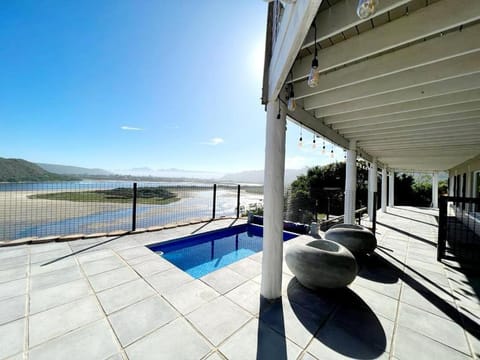 Patio, Day, Natural landscape, View (from property/room), Lake view, Mountain view, Pool view, Swimming pool, sunbed