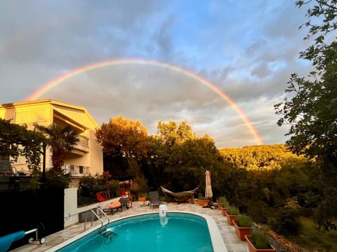 Day, Natural landscape, Garden, Garden view, Swimming pool