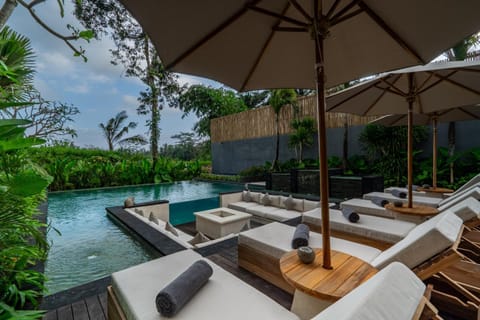 Seating area, Pool view, Swimming pool, sunbed