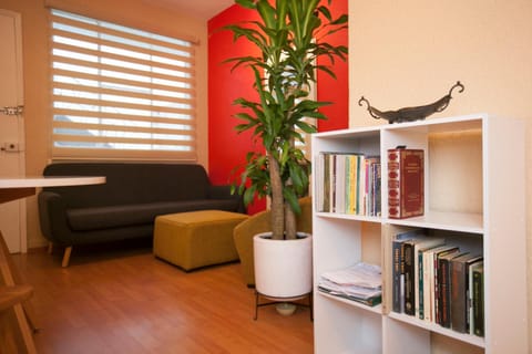 Property building, Library, Living room, Seating area