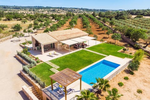 Property building, Patio, Natural landscape, Bird's eye view, Garden, Swimming pool