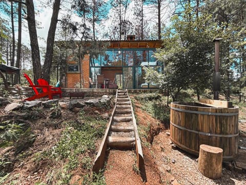 Cozy cabin in the woods with a wooden tub Cabin in Hidalgo, Mexico