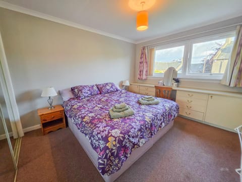 Bed, Photo of the whole room, Bedroom, Garden view, hair dryier, towels, wardrobe