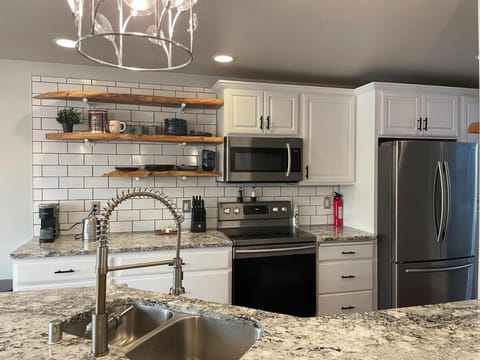 minibar, oven, stove