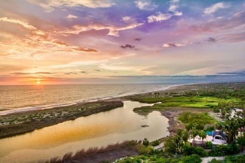 Bird's eye view, Sunset