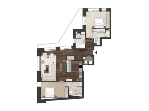 Appartement de luxe avec 2 suites, 6 couchages, piscine intérieure, à Courchevel 1850 - FR-1-830-16 Apartment in Saint-Bon-Tarentaise