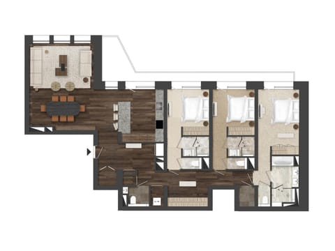 Appartement Neuf de Luxe avec 3 Suites à Courchevel 1850 - FR-1-830-12 Apartment in Saint-Bon-Tarentaise