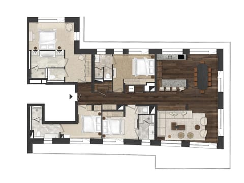 Appartement Luxe avec Retour à Ski et Accès Bien-Être à Courchevel 1850 - FR-1-830-8 Apartment in Saint-Bon-Tarentaise