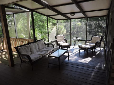 Large Waterfront canal home W Kayaks and covered boathouse House in Florida