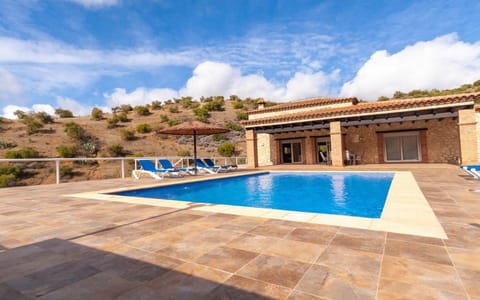 Patio, Mountain view, Swimming pool, sunbed
