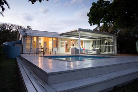 Patio, Pool view, sunbed