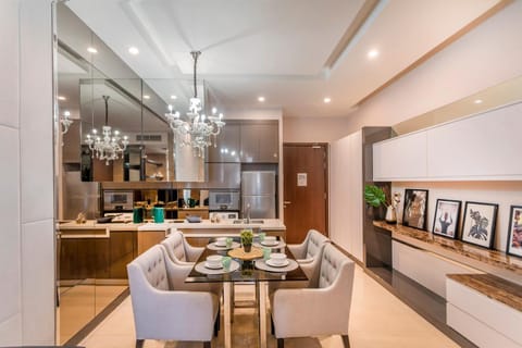 Kitchen or kitchenette, Living room, Dining area